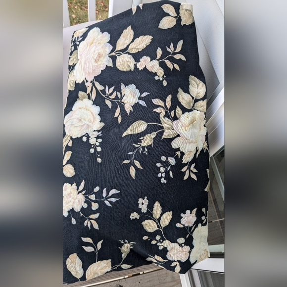 Ralph Lauren Winter Rose Floral Comforter Black Cotton With One Pillowcase KING - Picture 13 of 14